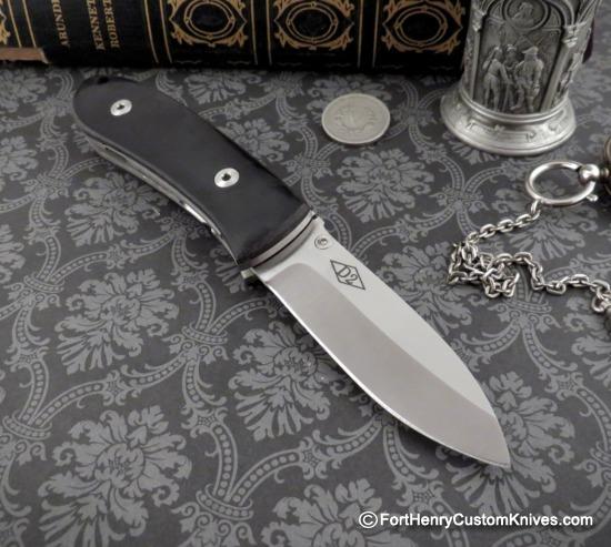 Bob Dozier - Custom Small Folding Hunter - Black Micarta - Image 5