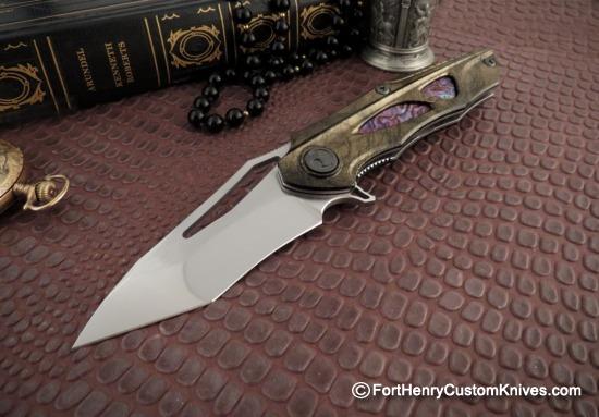 Dew Hara - Custom NOAH Tanto Flipper - Black Lip Pearl Inlay