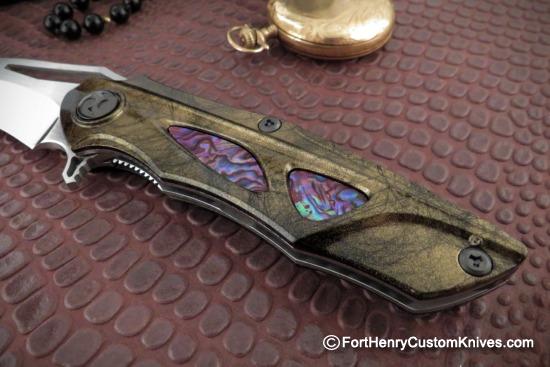 Dew Hara - Custom NOAH Tanto Flipper - Black Lip Pearl Inlay - Image 3
