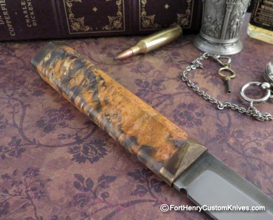 Georgi Menchev - Custom Puukko - RWL34 / Maple Burl - Image 2