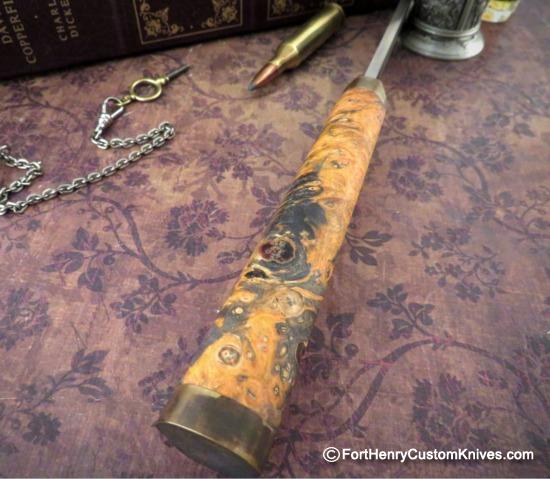 Georgi Menchev - Custom Puukko - RWL34 / Maple Burl - Image 4