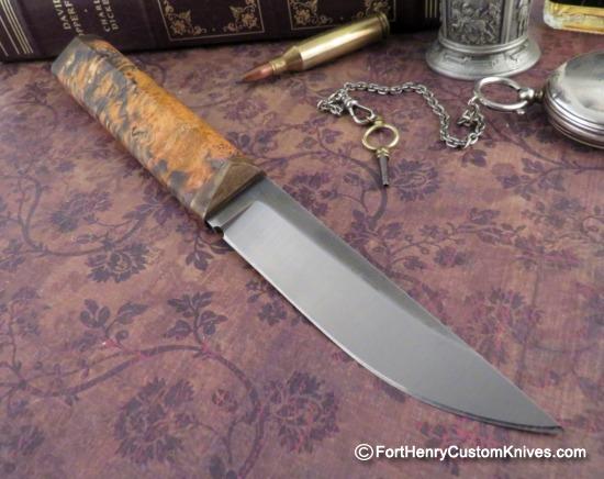 Georgi Menchev - Custom Puukko - RWL34 / Maple Burl - Image 5