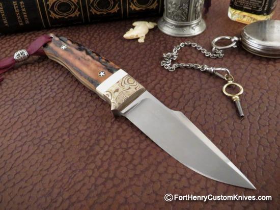 WD Pease - Gentleman's Harpoon Hunter - Amber Stag / Mokume - Image 5