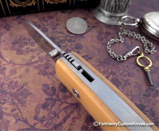 Bob Dozier - Custom Small Folding Hunter - Ancient Ivory Micarta - Image 3