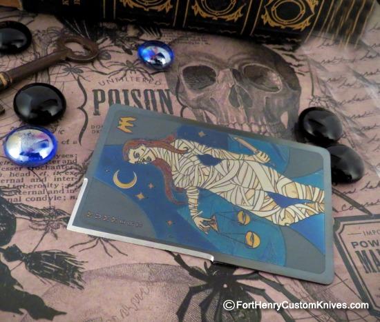 Mummert Knives - "Mystic Mummy" Cutting Card - Solid Titanium - Image 2