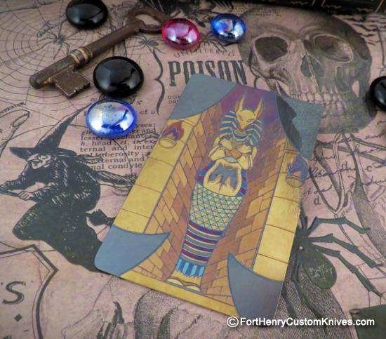 Mummert Knives - "Mystic Mummy" Cutting Card - Solid Titanium - Image 3
