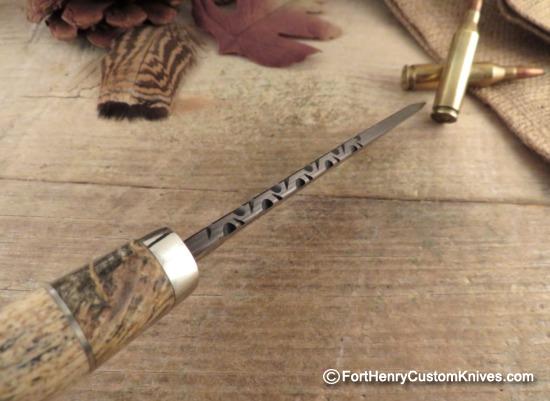 Herb Derr - Hand Forged - Long Trail Drop Point - Fossilized Sea Cow Rib - Image 3