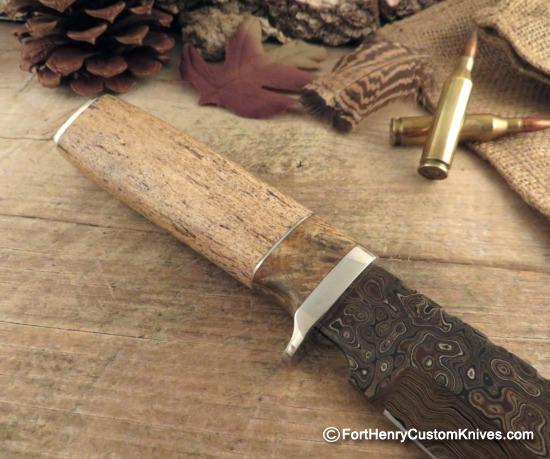 Herb Derr - Hand Forged - Long Trail Drop Point - Fossilized Sea Cow Rib - Image 5