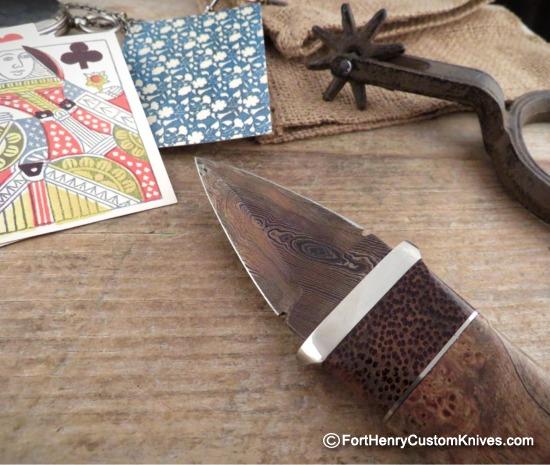 Herb Derr - Hand Forged - Dagger Neck / Pocket Fixed Blade - Rare Earth Magnetic Sheath - Image 2