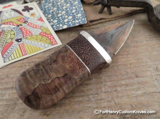 Herb Derr - Hand Forged - Dagger Neck / Pocket Fixed Blade - Rare Earth Magnetic Sheath - Image 4