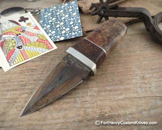 Herb Derr - Hand Forged - Dagger Neck / Pocket Fixed Blade - Rare Earth Magnetic Sheath - Image 5