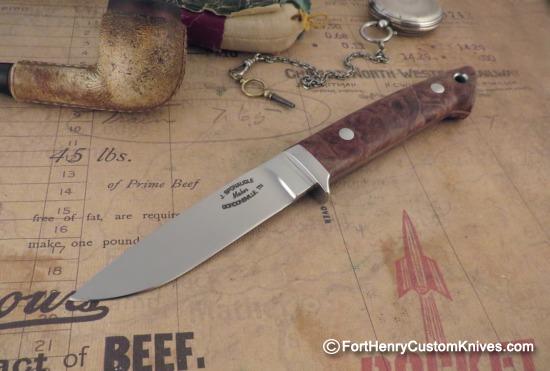 James Sponaugle - Loveless Slim Drop Point - Maple Burl