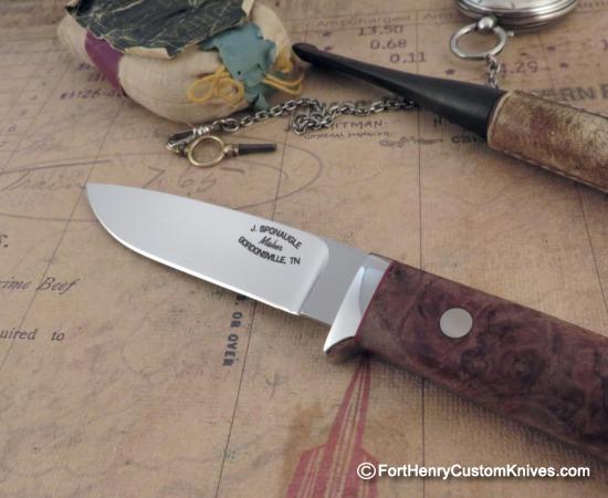 James Sponaugle - Loveless Slim Drop Point - Maple Burl - Image 2