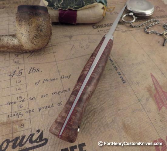 James Sponaugle - Loveless Slim Drop Point - Maple Burl - Image 3