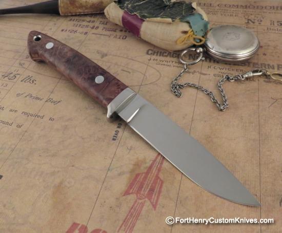 James Sponaugle - Loveless Slim Drop Point - Maple Burl - Image 5