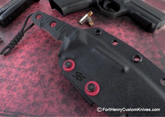 Piotr Gosciniak / PG Knives - Custom "Code Red" Cayman - Black G-10 - Image 7