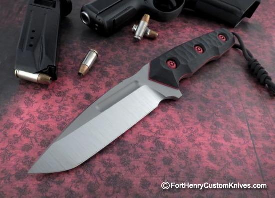 Piotr Gosciniak / PG Knives - Custom "Code Red" Cayman - Black G-10