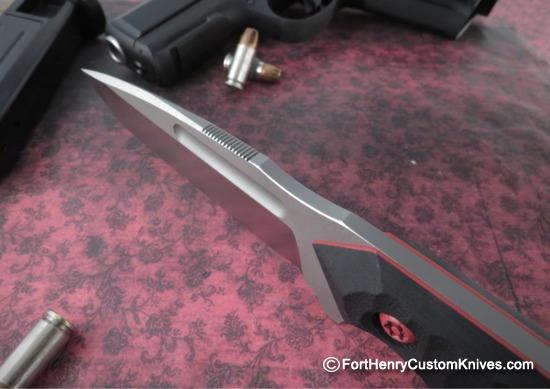 Piotr Gosciniak / PG Knives - Custom "Code Red" Cayman - Black G-10 - Image 3