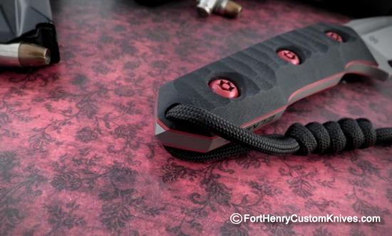 Piotr Gosciniak / PG Knives - Custom "Code Red" Cayman - Black G-10 - Image 5