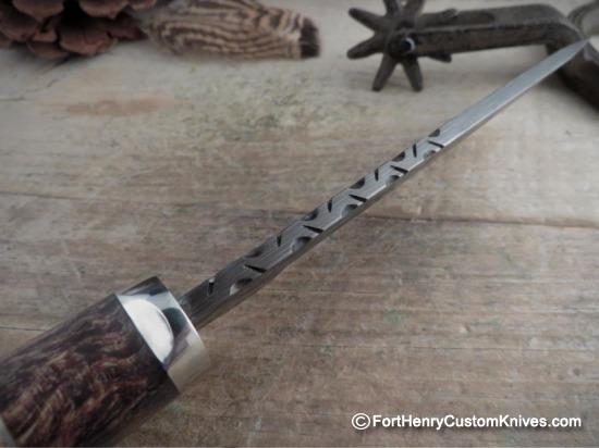 Herb Derr - Long Trail Clip Point - Fossilized Sea Cow Rib - Image 3