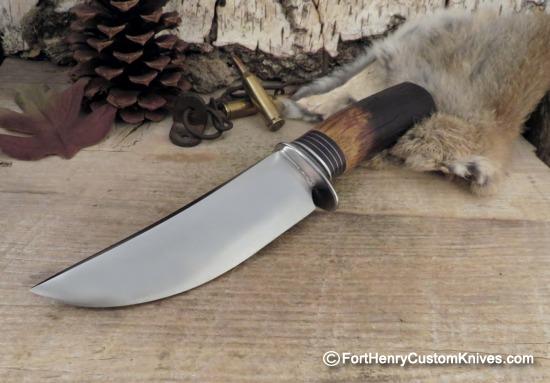 Mike Malosh - Hand Forged - Scagel Style Field Knife - Elk Horn - Image 5