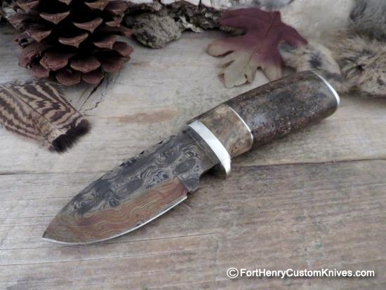 Herb Derr - Hand Forged Personal Skinner - Buckeye Burl