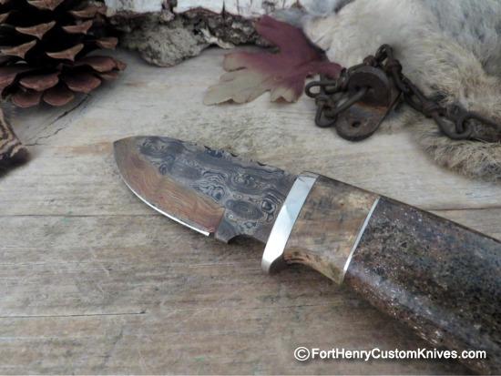 Herb Derr - Hand Forged Personal Skinner - Buckeye Burl - Image 2