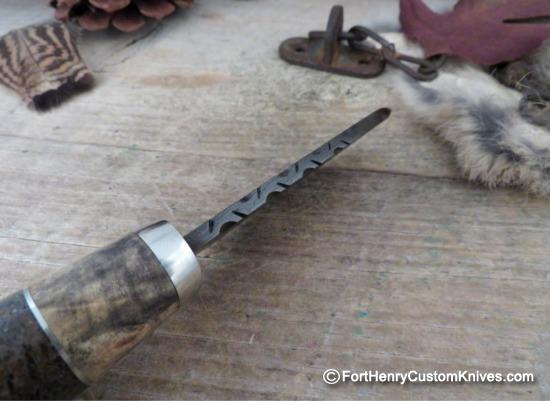 Herb Derr - Hand Forged Personal Skinner - Buckeye Burl - Image 3
