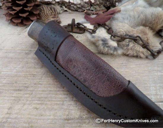 Herb Derr - Hand Forged Personal Skinner - Buckeye Burl - Image 6
