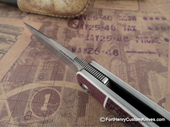 Enrique Pena - Custom Trapper - Front Flipper - Burlap Micarta - Image 3