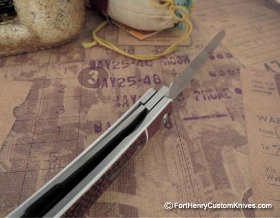 Enrique Pena - Custom Trapper - Front Flipper - Burlap Micarta - Image 4