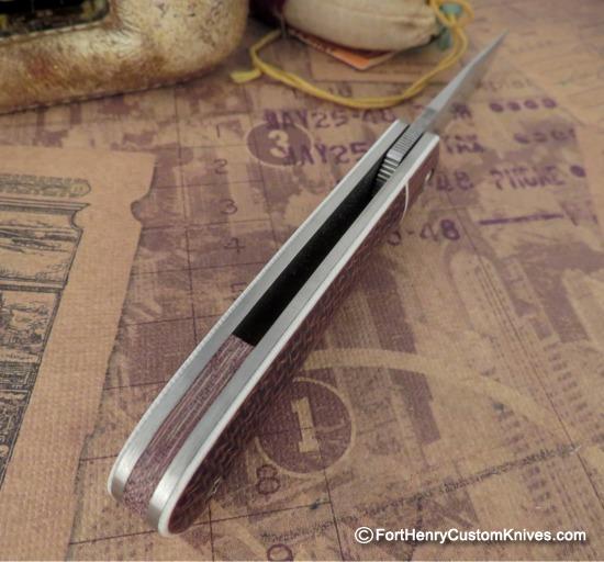 Enrique Pena - Custom Trapper - Front Flipper - Burlap Micarta - Image 5