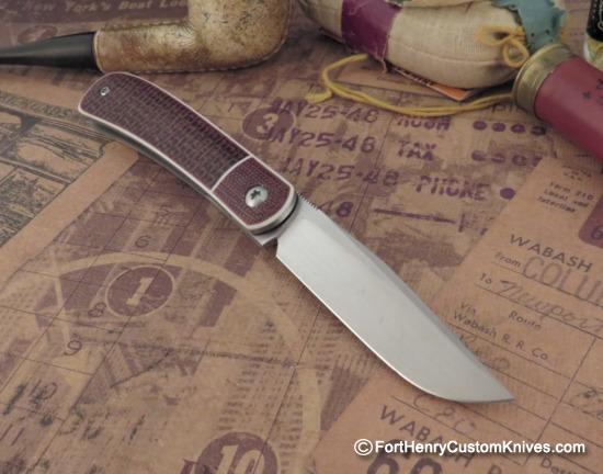 Enrique Pena - Custom Trapper - Front Flipper - Burlap Micarta - Image 6
