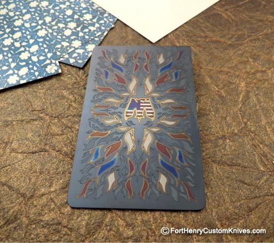 Mummert Knives - "Black Jack" Cutting Card - Solid Titanium - Image 4