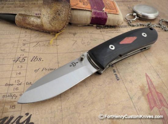 Bob Dozier - Custom Folding Hunter - Coral Inlay