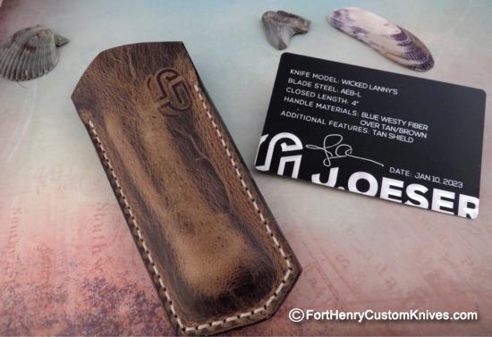 Jared Oeser - Wicked Lanny's Clip Lockback - Blue Westy Fiber - Image 5