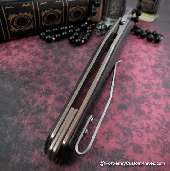 Les Voorhies - Gentleman's Tanto Flipper - Carbon Fiber - Image 3