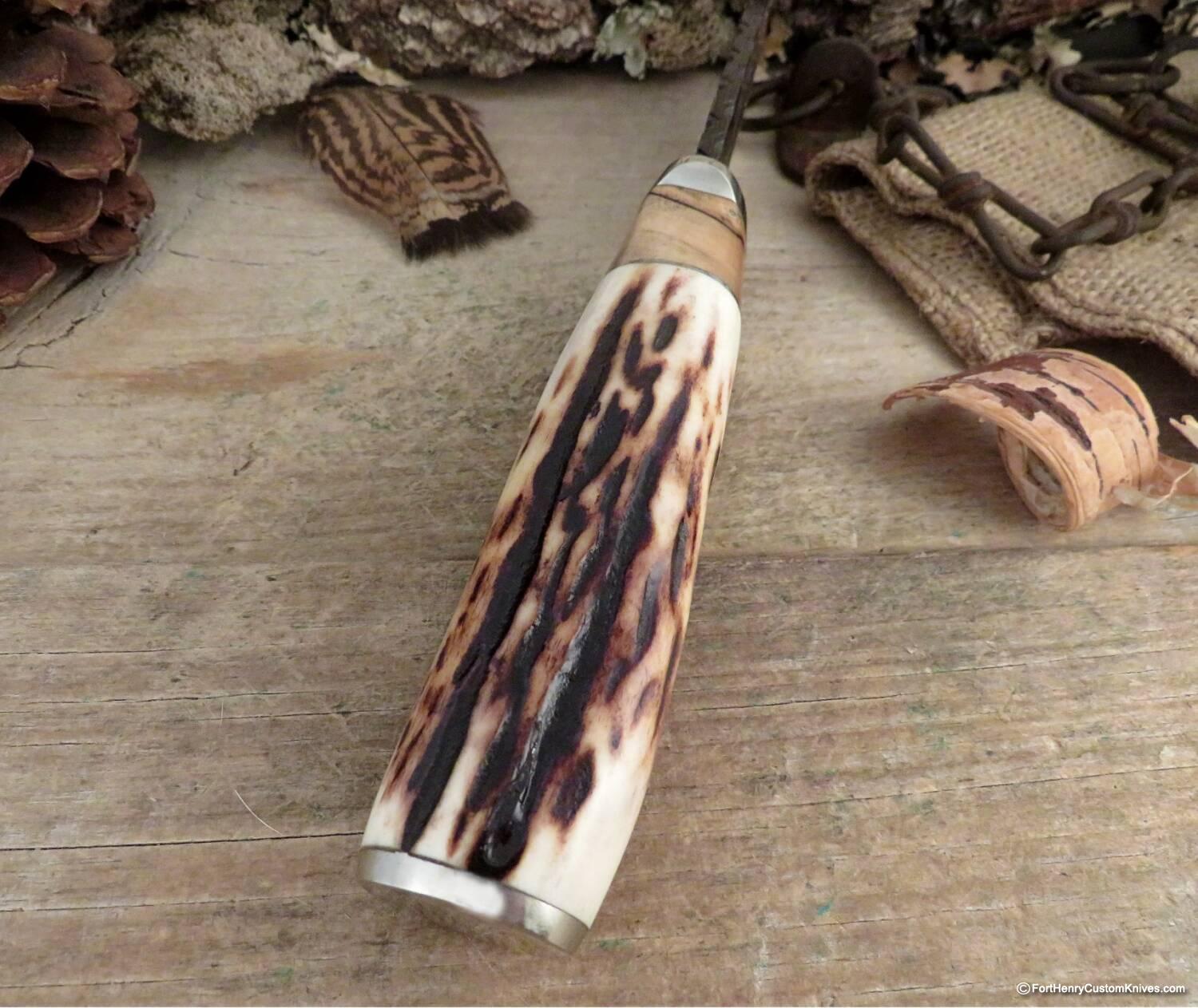 Herb Derr - Hand Forged - Drop Point Hunter - Sambar Stag - Image 5