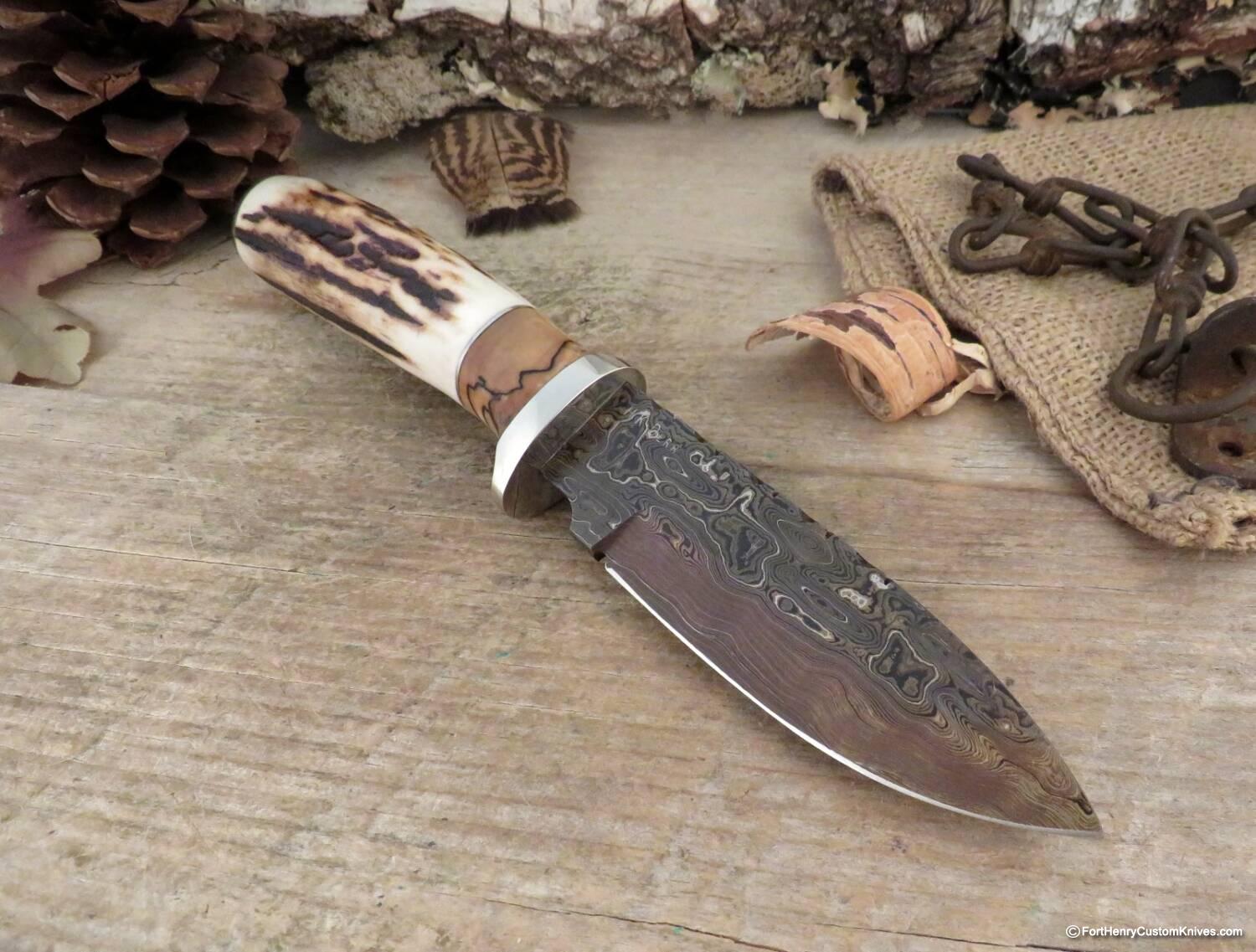 Herb Derr - Hand Forged - Drop Point Hunter - Sambar Stag - Image 6