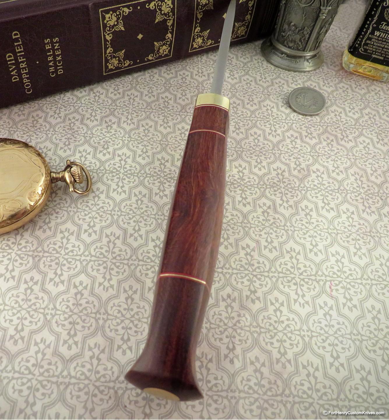 Bob Dozier - Rare Sisu Drop Point Hunter - Hidden Tang - Ironwood - Image 3