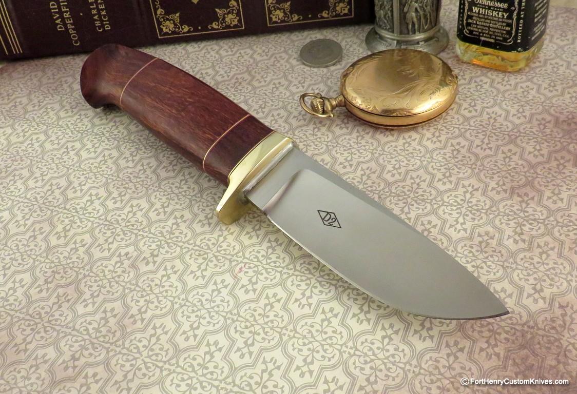 Bob Dozier - Rare Sisu Drop Point Hunter - Hidden Tang - Ironwood - Image 5