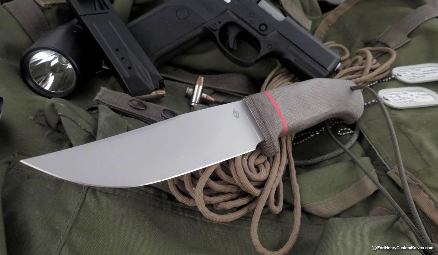 Jakub Sliwkosky - Custom Combat Bowie - Elmax - Canvas Micarta