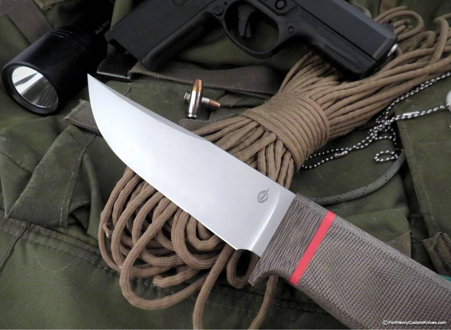 Jakub Sliwkosky - Custom Combat Bowie - Elmax - Canvas Micarta - Image 2