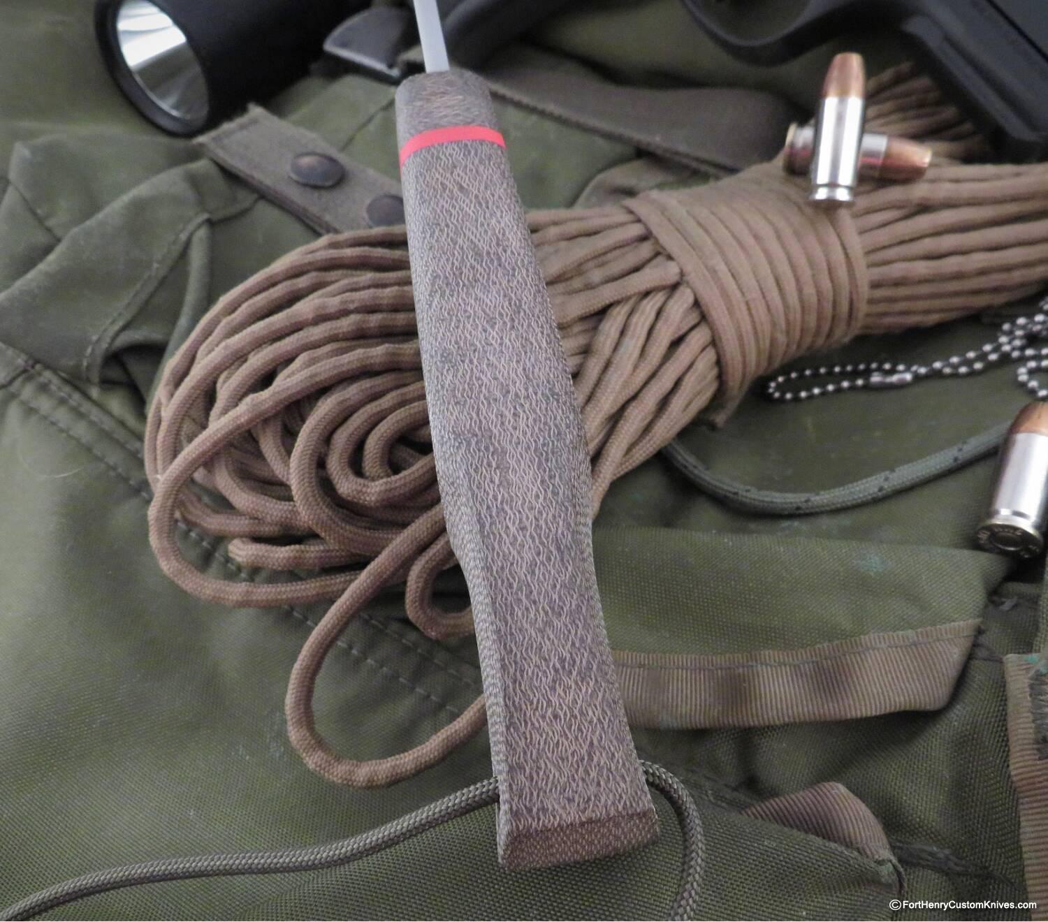 Jakub Sliwkosky - Custom Combat Bowie - Elmax - Canvas Micarta - Image 3