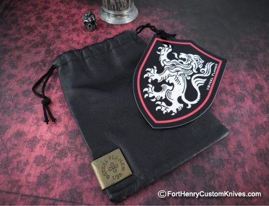 Steel Flame - Vintage Tagged Leather Pouch