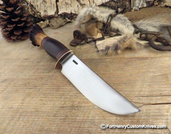 Mike Malosh - Rare Field Knife - Hand Forged - Crown Stag