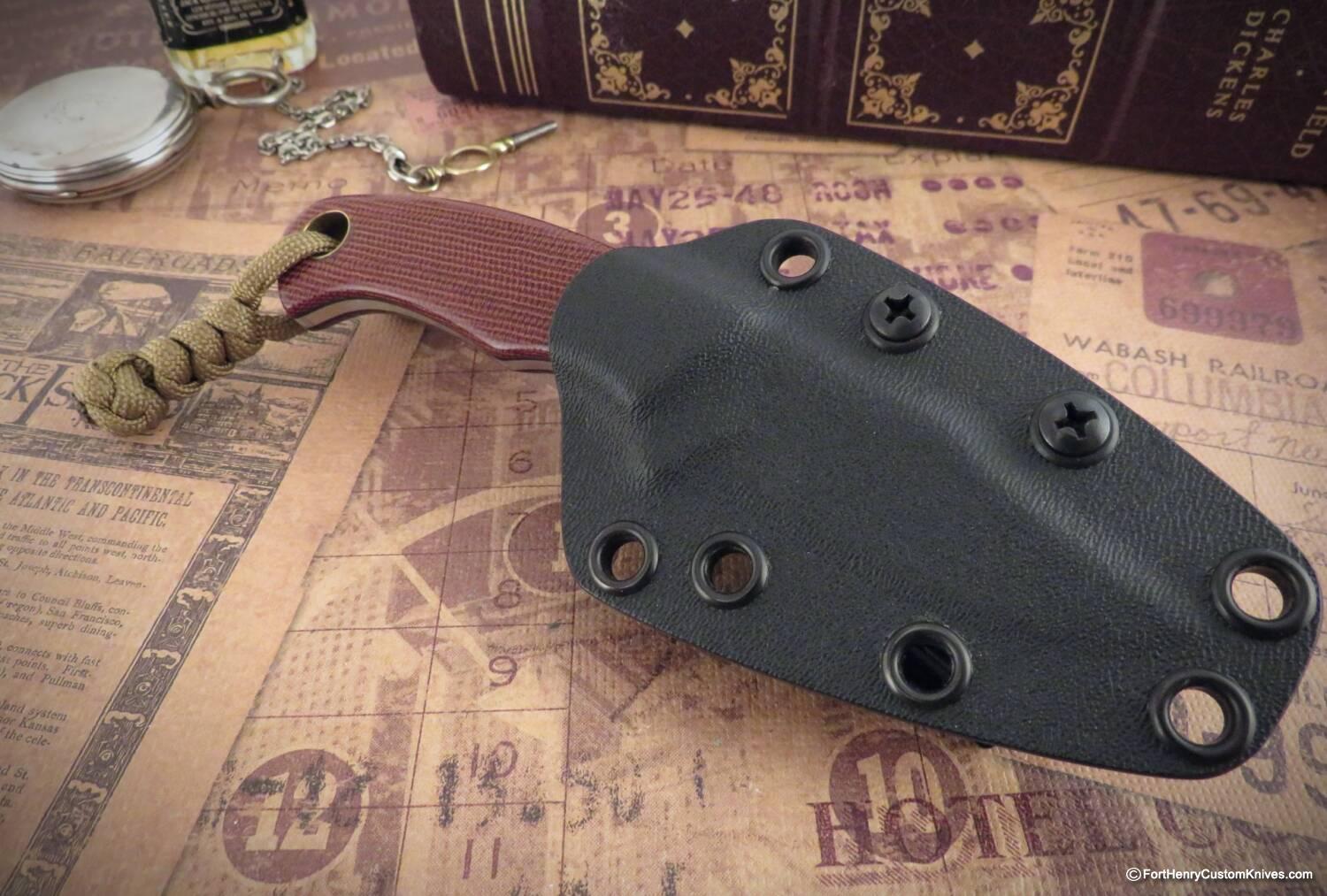 Tom Krein - Pocket Bowie - Canvas Micarta - Mosaic Pin - Image 5