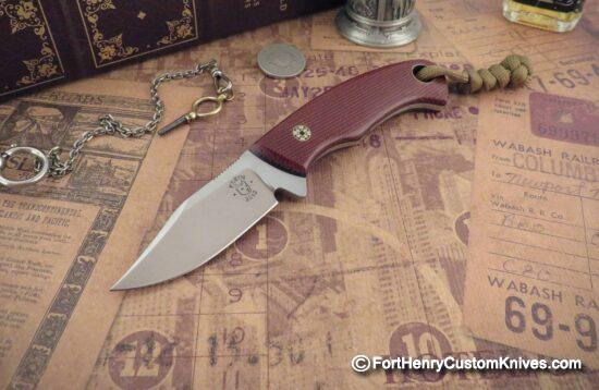 Tom Krein - Pocket Bowie - Canvas Micarta - Mosaic Pin