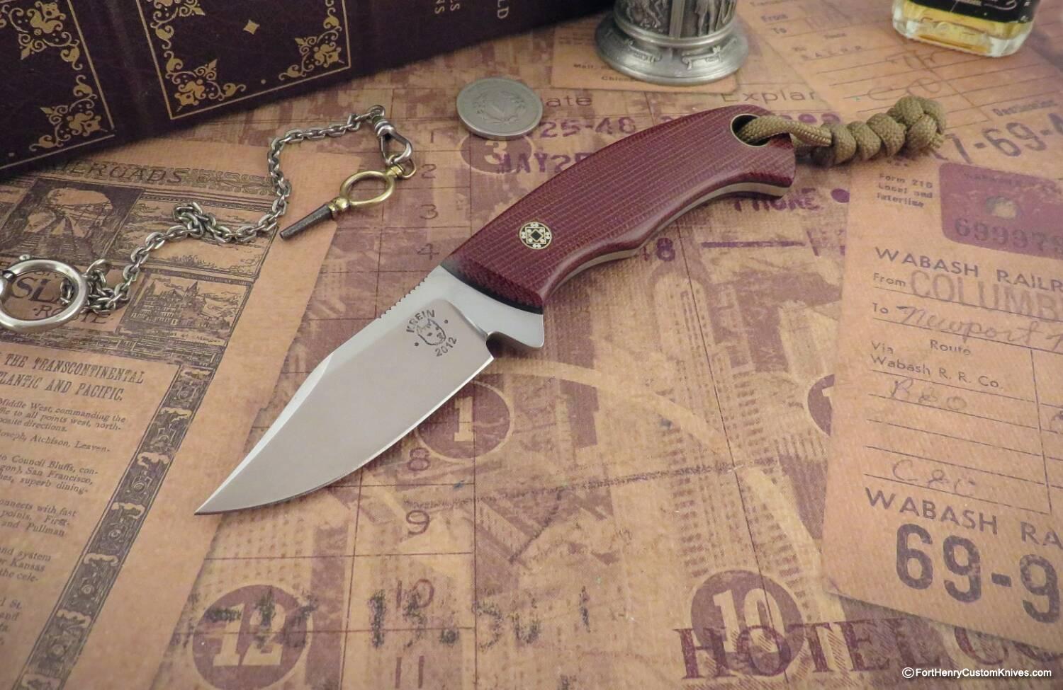 Tom Krein - Pocket Bowie - Canvas Micarta - Mosaic Pin