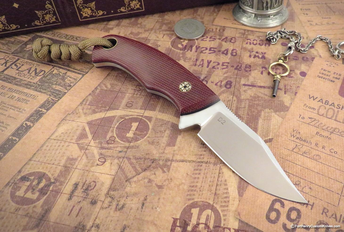 Tom Krein - Pocket Bowie - Canvas Micarta - Mosaic Pin - Image 4